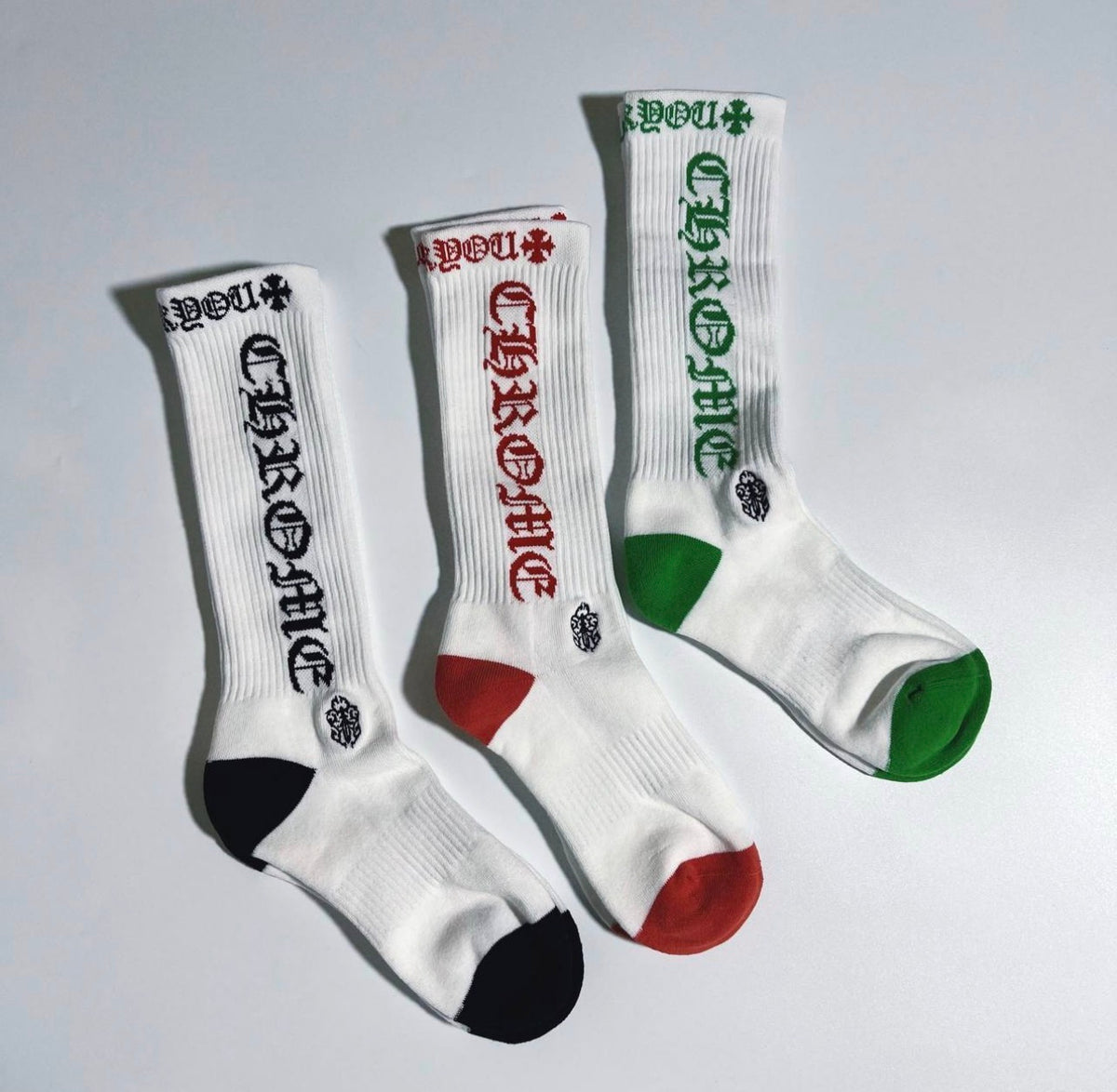 Chrome heart socks